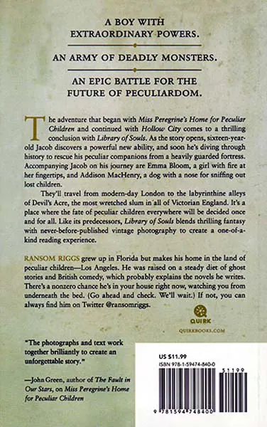 LIBRARY OF SOULS - MISS PEREGRINES PECULIAR CHILDREN 3